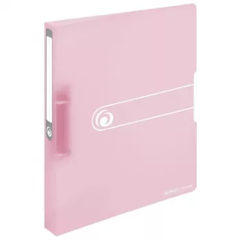 Caderno de argolas Herlitz 11409026 rosa transparente