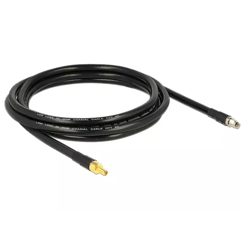 Cabo coaxial DeLOCK 13015 3m RP-SMA preto