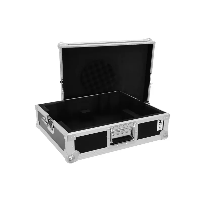 Hardcase Roadinger 30123310 para gira-discos contraplacado preto prateado