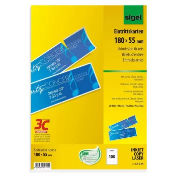 Bilhete Sigel LP714 100 unid.