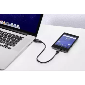 Cabo USB Renkforce RF-4463073 0,15 m USB A Micro-USB B preto
