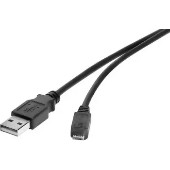 Cabo USB Renkforce RF-4463073 0,15 m USB A Micro-USB B preto