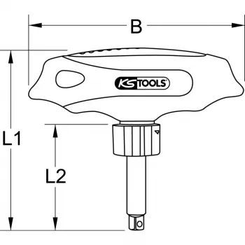 Chave de fendas multi-bit KS Tools 151.1109 largura 115 mm comprimento 110 mm peso 40 g