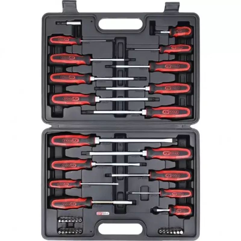 KS Tools ERGOTORQUEplus conjunto de chaves de fendas e pontas, 39 unid.
