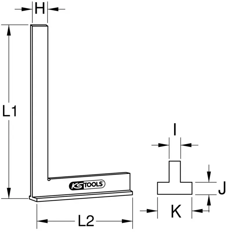 Esquadro KS Tools 300.0270 peso 170 g