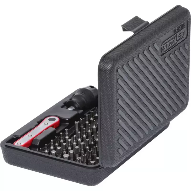 Conjunto de bits para chave de fendas KS Tools 911.2080 99 unid. níquel sextavado 25 mm