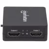Manhattan 207652 divisor HDMI, 2 portas, 1080p, vídeo/áudio, 2x HDMI, de secretária