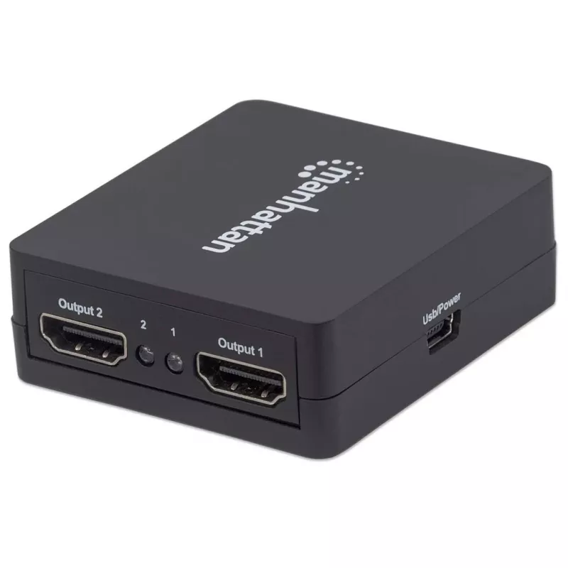Manhattan 207652 divisor HDMI, 2 portas, 1080p, vídeo/áudio, 2x HDMI, de secretária