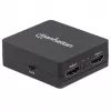 Manhattan 207652 divisor HDMI, 2 portas, 1080p, vídeo/áudio, 2x HDMI, de secretária