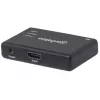 Manhattan 207669 divisor HDMI, 2 portas, 4K@30Hz, 1x fonte HDMI para 2x ecrãs HDMI, fonte de alimentação, preto