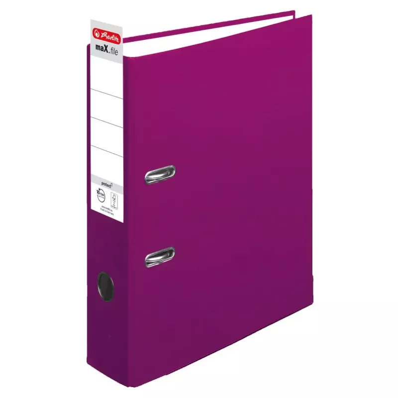 Dossier de anilhas Herlitz maX.file A4 violeta arquivo com anilhas D 50011858