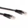 Cabo de rede U/UTP CAT6 ACT preto 0,25 metros com fichas RJ45