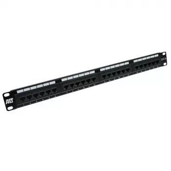 Patch panel 24 portas não blindado CAT6 ACT PP1010
