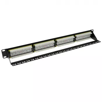 Patch panel ACT CAT 6 UTP 24 portas com guia de cabos