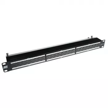Patch panel ACT 24 portas blindado CAT6A com tampa CAT6A