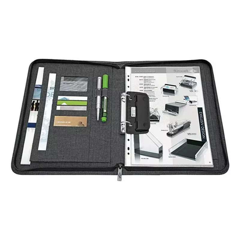 Organizador pessoal WEDO 58 352412 A4 Poliéster cinzento, dossier de 2 anéis