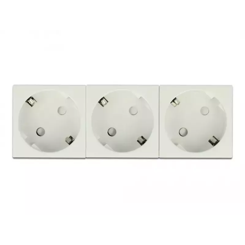 DeLock 81323 Easy 45 Tomada Schuko tripla, 45 x 45 mm, 5 unid.