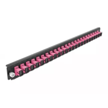 Painel frontal de caixa de fusão DeLOCK 19 polegadas 24 portas SC simplex violeta