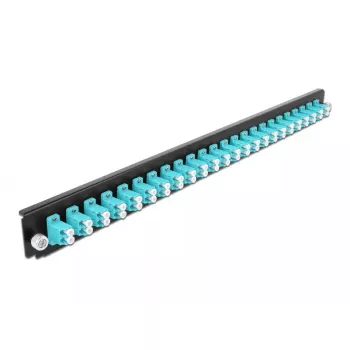 Painel frontal de caixa de fusão DeLOCK 19 polegadas 24 portas LC duplex água