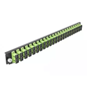 Painel frontal de caixa de fusão DeLOCK 19 polegadas 24 portas SC duplex verde-limão