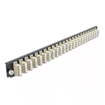 Painel frontal de caixa de fusão DeLOCK 19 polegadas 24 portas LC quad bege