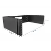 Base de rack DeLOCK 19 polegadas rack de montagem na parede 3U rebatível preto