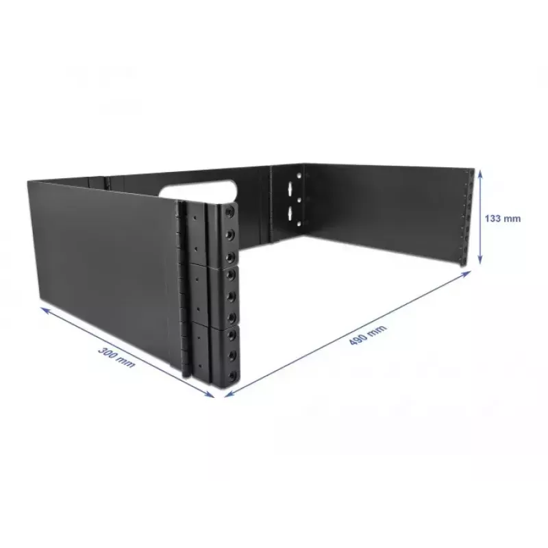 Base de rack DeLOCK 19 polegadas rack de montagem na parede 3U rebatível preto