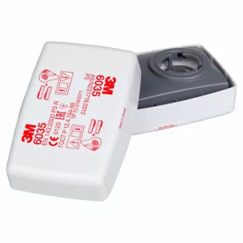 Filtro de partículas 3M 6035 P3R pack de 2 — filtro de partículas de substituição para máscaras de proteção respiratória contra gases e vapores 3M