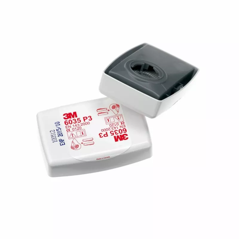 Filtro de partículas 3M 6035 P3R pack de 2 — filtro de partículas de substituição para máscaras de proteção respiratória contra gases e vapores 3M