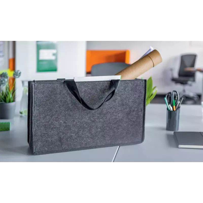 Bolsa de tiracolo Sigel BA411 feltro cinzento unissexo grande