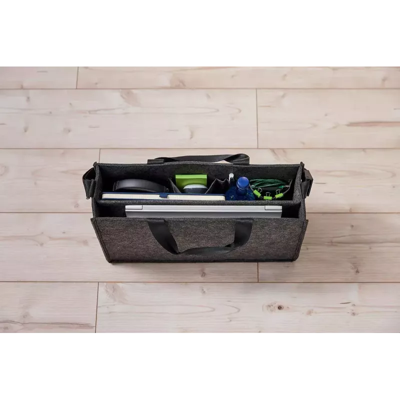 Bolsa de tiracolo Sigel BA411 feltro cinzento unissexo grande