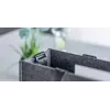 Bolsa de tiracolo Sigel BA411 feltro cinzento unissexo grande