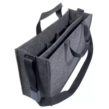 Bolsa de tiracolo Sigel BA411 feltro cinzento unissexo grande