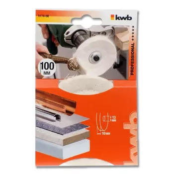 Disco de polir KWB 517400 10 cm diâmetro de trabalho 1,3 cm diâmetro da haste