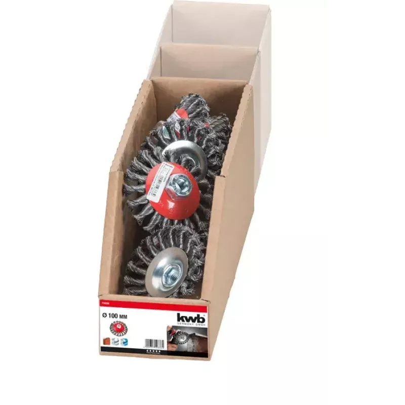Escova de arame KWB 719336 10 cm diâmetro 1,4 cm haste