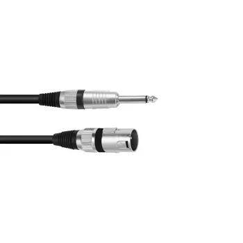Cabo de áudio Omnitronic 3022519A 0,9 m XLR 6,35 mm preto