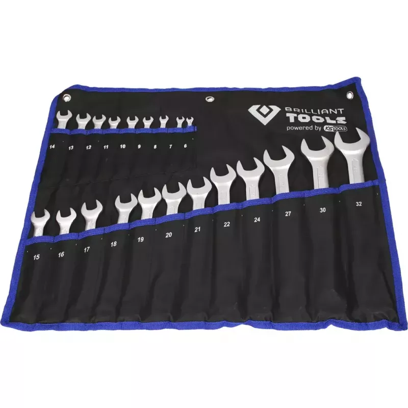 Brilliant Tools BT011021 Conjunto de chaves de bocas e estrela, 21 unid.