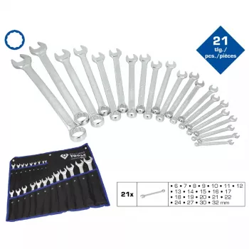 Brilliant Tools BT011021 Conjunto de chaves de bocas e estrela, 21 unid.