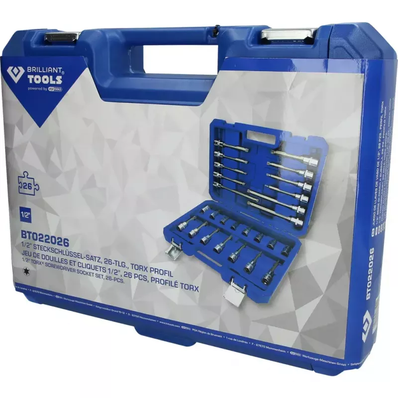 Conjunto de chaves de caixa Brilliant Tools BT022026