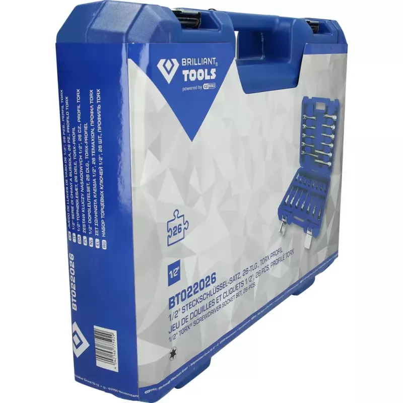 Conjunto de chaves de caixa Brilliant Tools BT022026