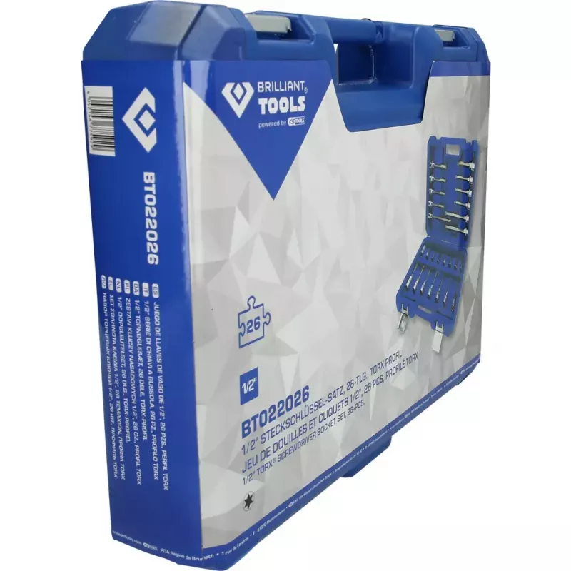 Conjunto de chaves de caixa Brilliant Tools BT022026