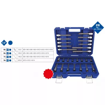 Conjunto de chaves de caixa Brilliant Tools BT022026