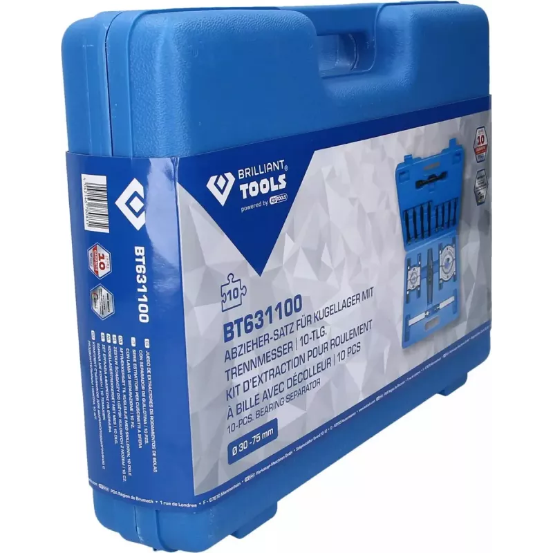 KS Tools Brilliant Tools BT631100 Conjunto de extratores de rolamentos, 10 unid.