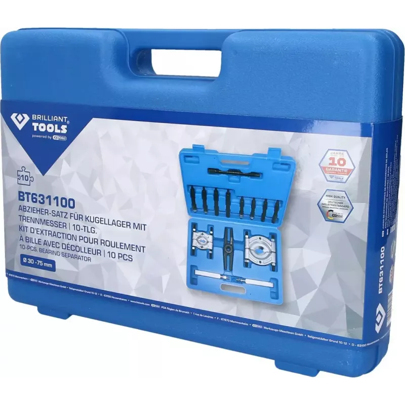 KS Tools Brilliant Tools BT631100 Conjunto de extratores de rolamentos, 10 unid.