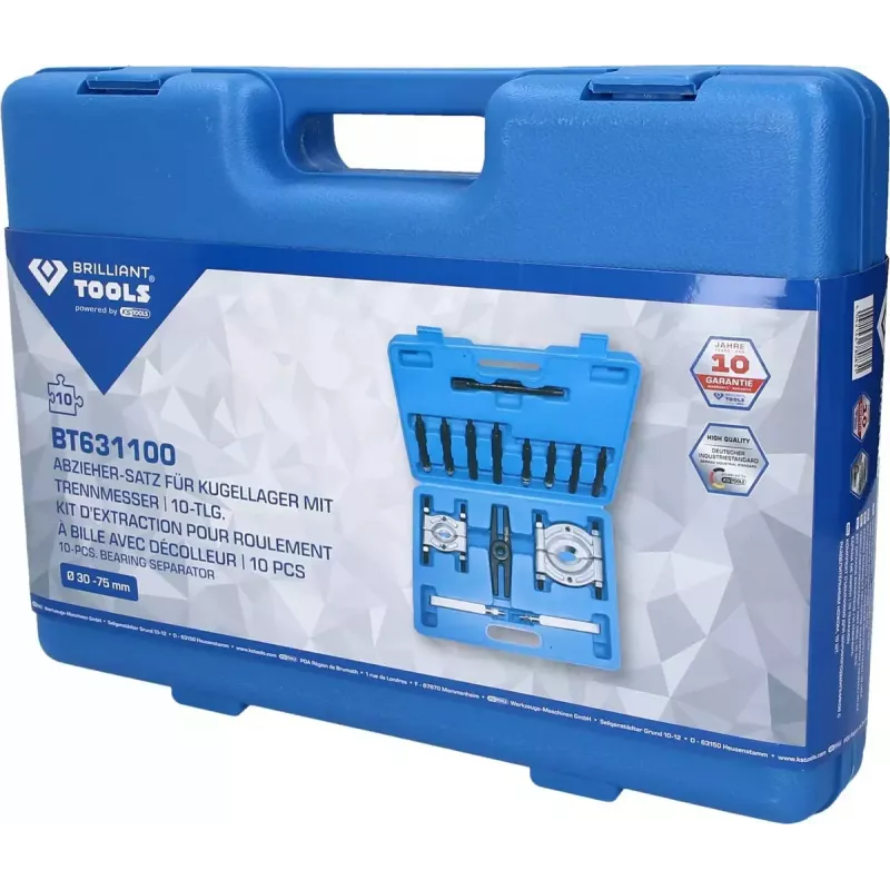 KS Tools Brilliant Tools BT631100 Conjunto de extratores de rolamentos, 10 unid.