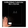 Etiqueta de impressora autoadesiva Avery LR3657-10 branca 2,54x4,85 cm 400 unid.