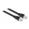 Cabo de rede DeLOCK RJ45 Cat.6A F/UTP 0,5 m preto