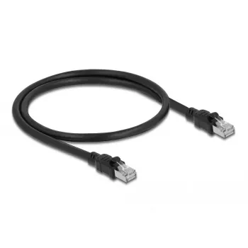Cabo de rede DeLOCK RJ45 Cat.6A F/UTP 0,5 m preto