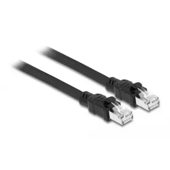 Cabo de rede DeLOCK RJ45 Cat.6A F/UTP 1 m preto