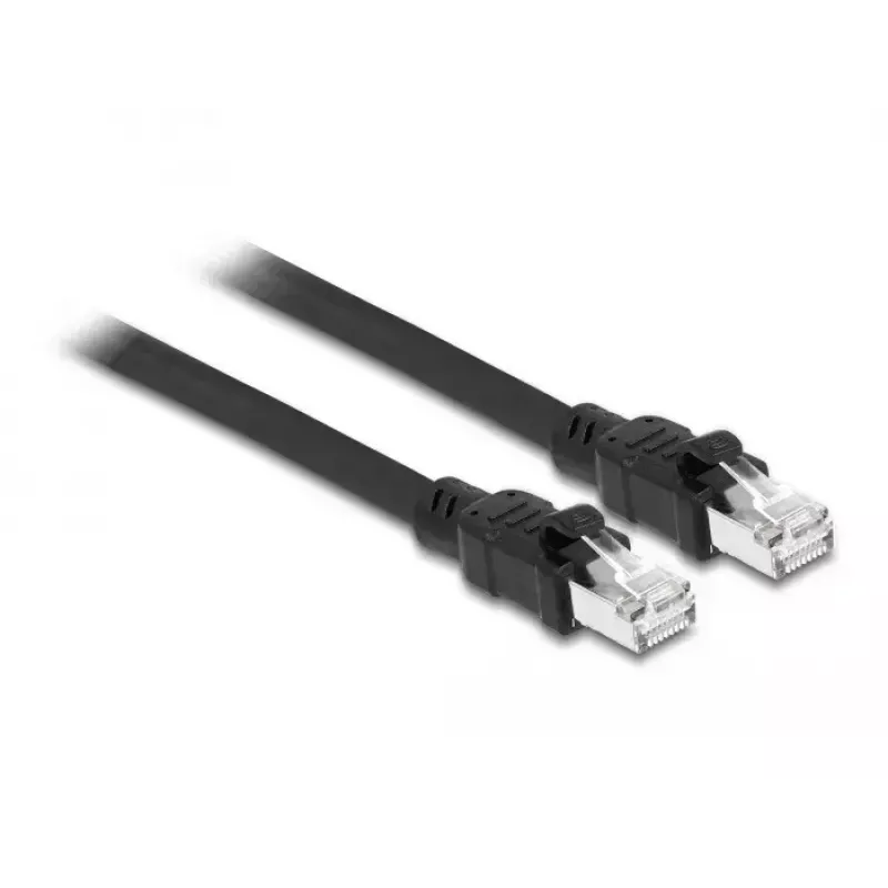 Cabo de rede DeLOCK RJ45 Cat.6A F/UTP 1 m preto